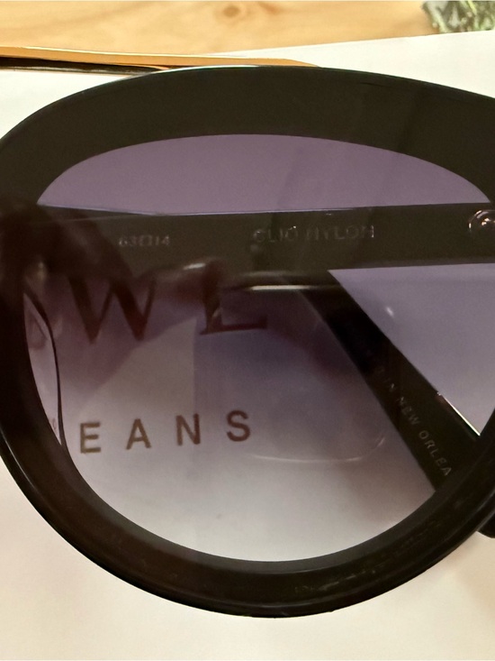 KREWE CLIO Sunglasses Nylon Black Gold Shadow 24K w/ Case and Box. Retails $358 main image 9